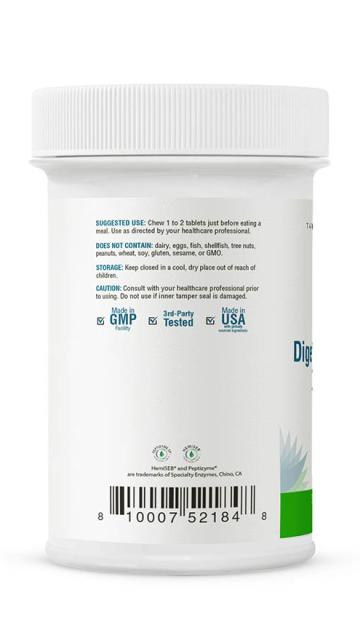 Image of digestive enzymes 60 chewable tabs suggested use